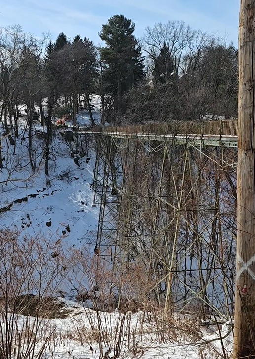 Before: Wilksboro Pedestrian Bridge Before Demoltion