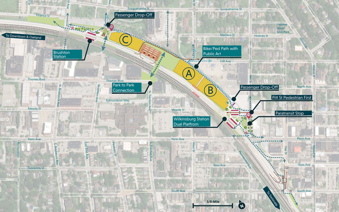 Conceptual design of the Brushton Station location