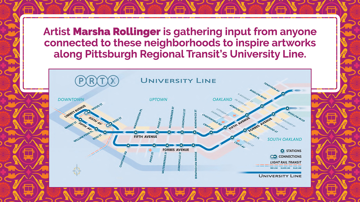 Artist Marsha Rollinger is gathering input