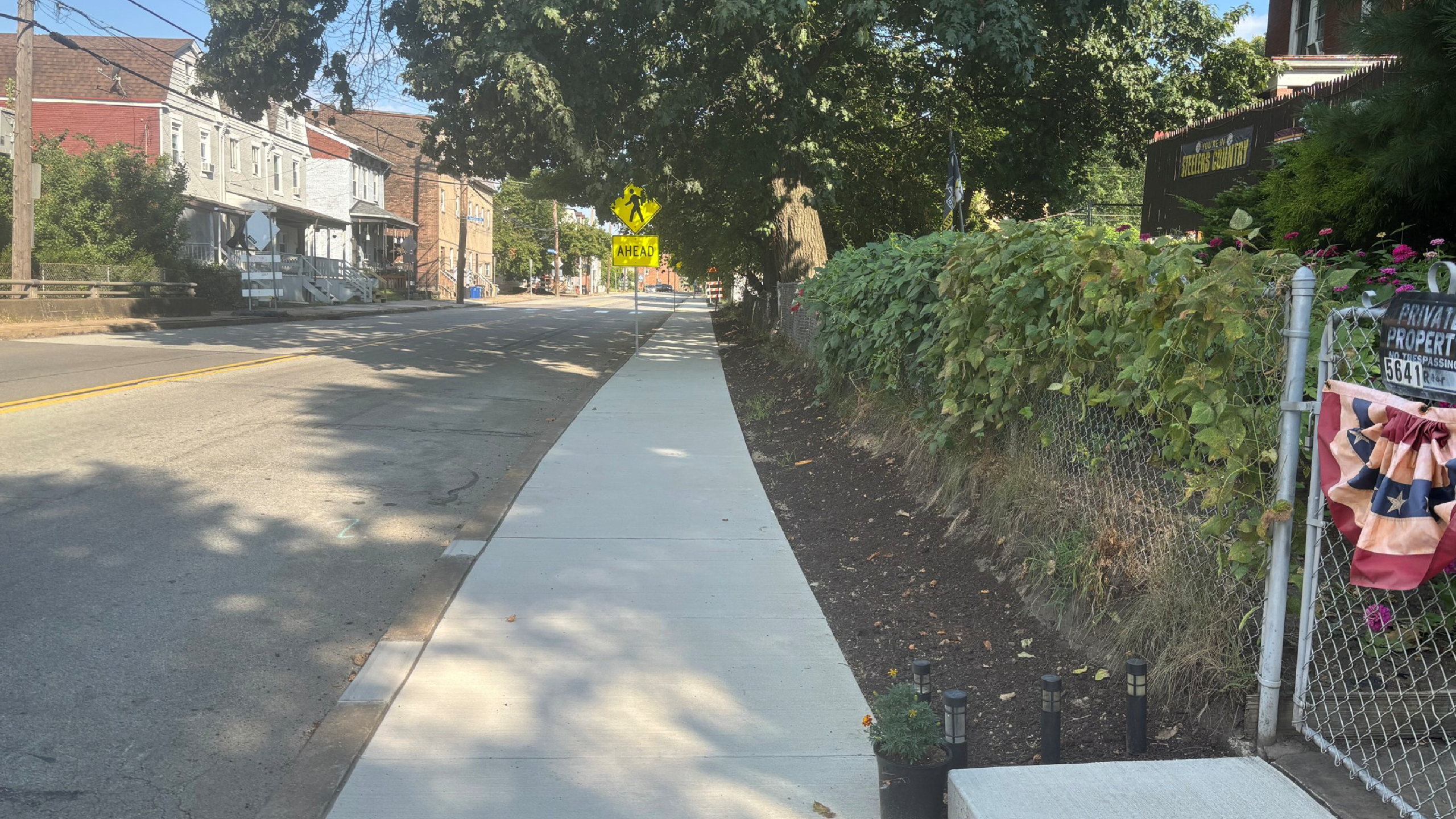 Image of a newly reconstructed sidewalk