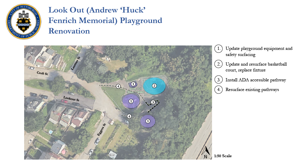 Proposed improvements to Look Out/'Huck' Memorial Playground