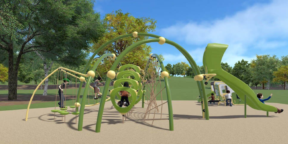 Interactive play equipment for children ages 5-12