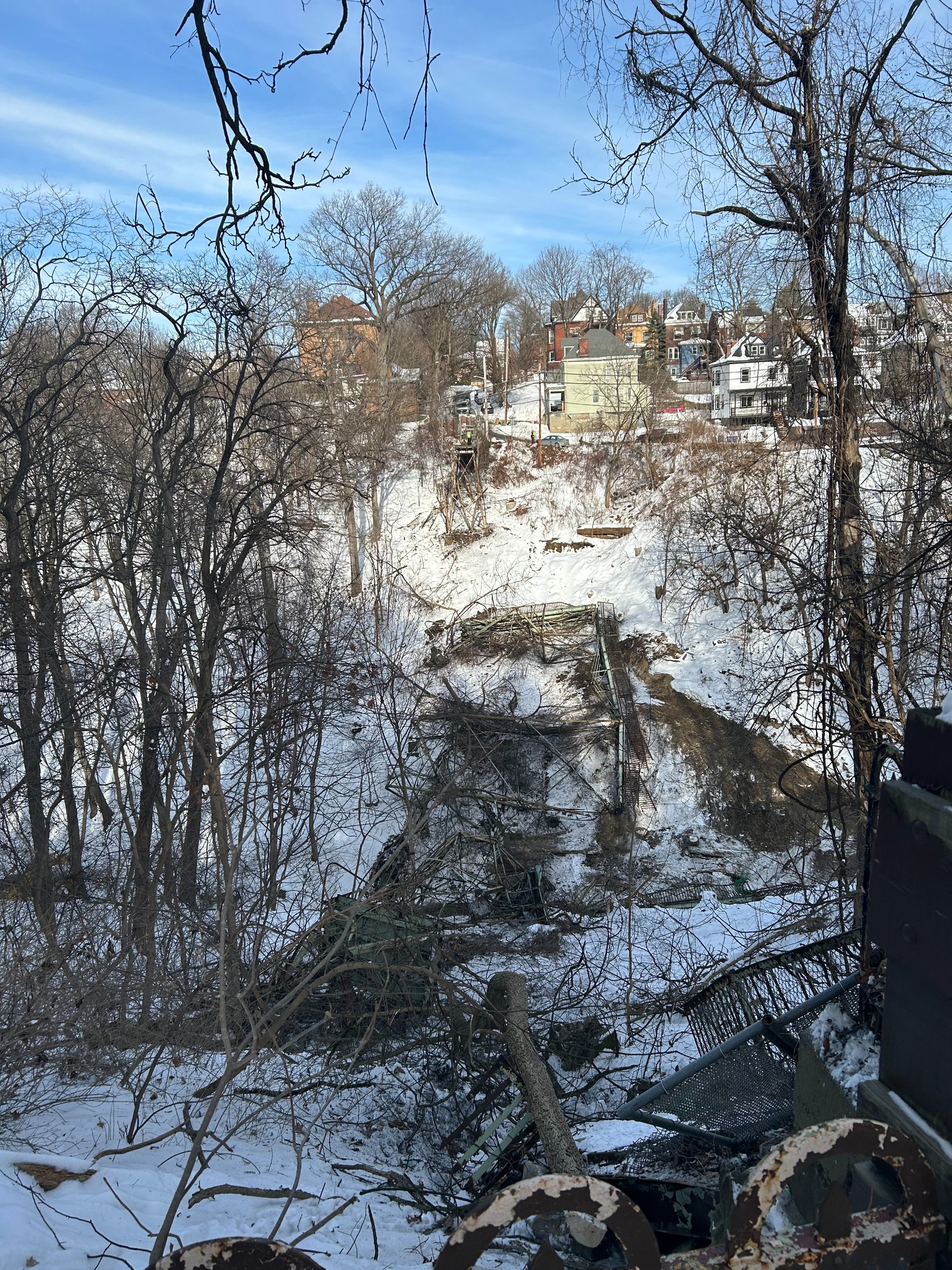 After: Wilksboro Pedestrian Bridge after Demoltion