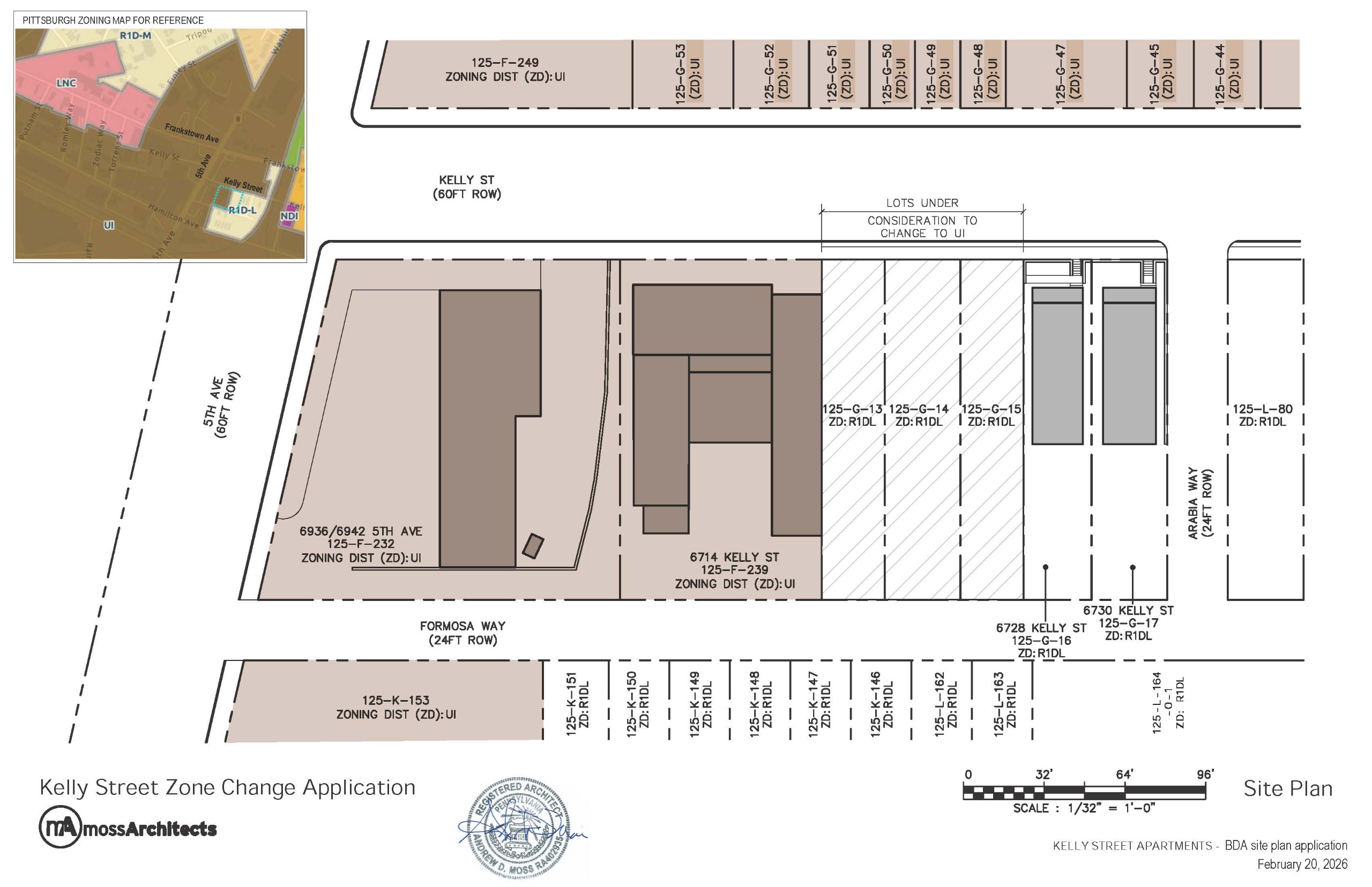 site plan for kelly st rezoning